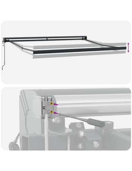 Tenda da Sole Tortora 450 × 300 cm Poliestere e Alluminio