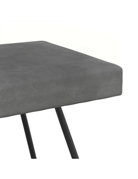 panchina Tinta unita Grigio Scuro 110 x 40 x 45 cm Velluto