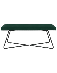 panchina Tinta unita Verde Scuro 110 x 40 x 45 cm Velluto 2
