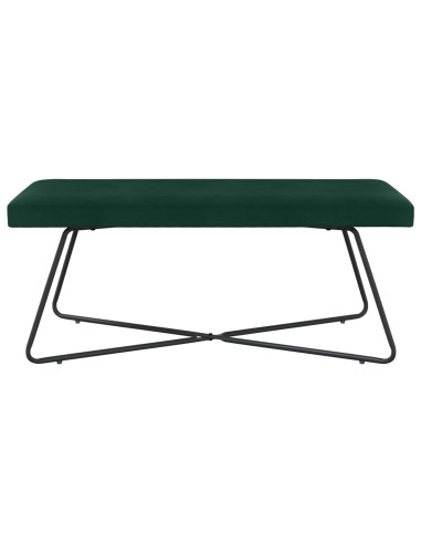 panchina Tinta unita Verde Scuro 110 x 40 x 45 cm Velluto