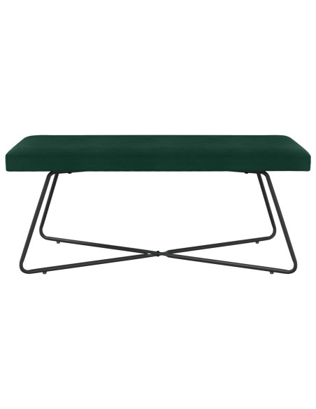 panchina Tinta unita Verde Scuro 110 x 40 x 45 cm Velluto