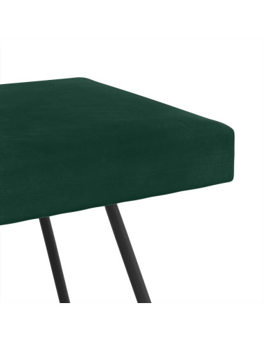 panchina Tinta unita Verde Scuro 110 x 40 x 45 cm Velluto