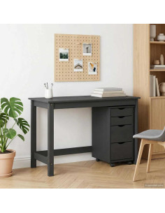 Set scrivania e mobiletto su ruote MOSS 2 pcs Grigio