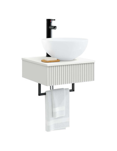 Lavabo da Parete Bianco 40 x 41 x 40,5 cm Legno ingegnerizzato