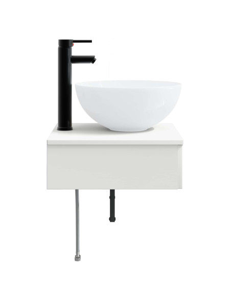 Lavabo da Parete Bianco 40 x 41 x 40,5 cm Legno ingegnerizzato