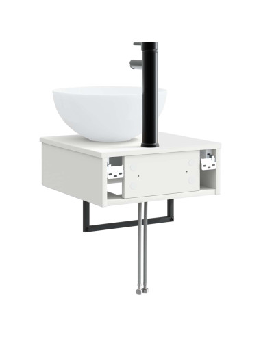 Lavabo da Parete Bianco 40 x 41 x 40,5 cm Legno ingegnerizzato