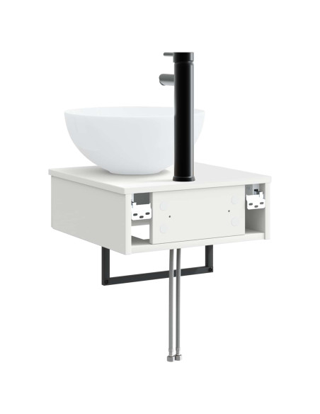 Lavabo da Parete Bianco 40 x 41 x 40,5 cm Legno ingegnerizzato
