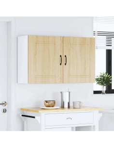 Pensili da cucina 2 pz Kalmar in Legno Multistrato Rovere Sonoma