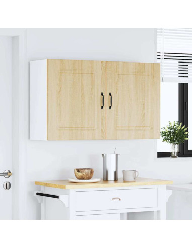 Pensili da cucina 2 pz Kalmar in Legno Multistrato Rovere Sonoma
