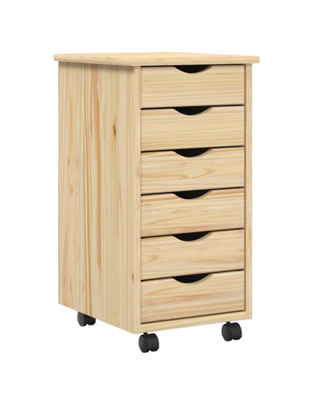 Set scrivania e mobiletto su ruote MOSS 2 pcs Marrone