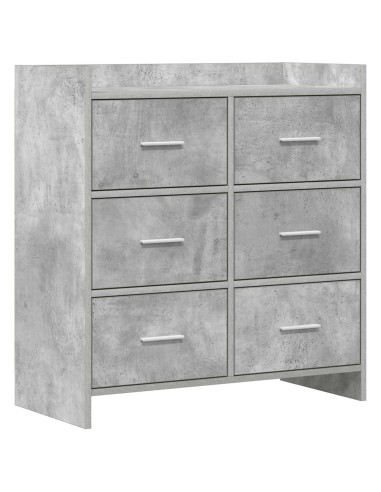Credenza Grigio Cemento 75 x 33 x 80 cm Legno ingegnerizzato