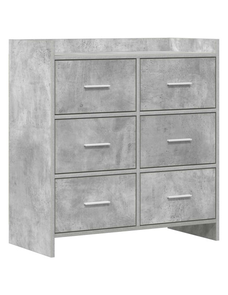 Credenza Grigio Cemento 75 x 33 x 80 cm Legno ingegnerizzato