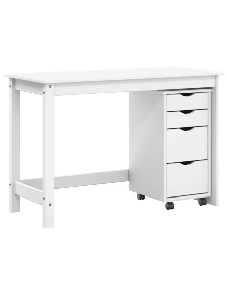 Set scrivania e mobiletto su ruote MOSS 2 pcs Bianco