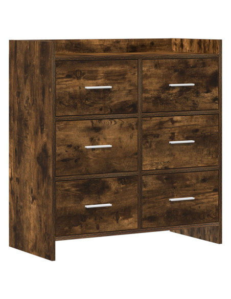 Credenza Rovere Fumo 75 x 33 x 80 cm Legno ingegnerizzato