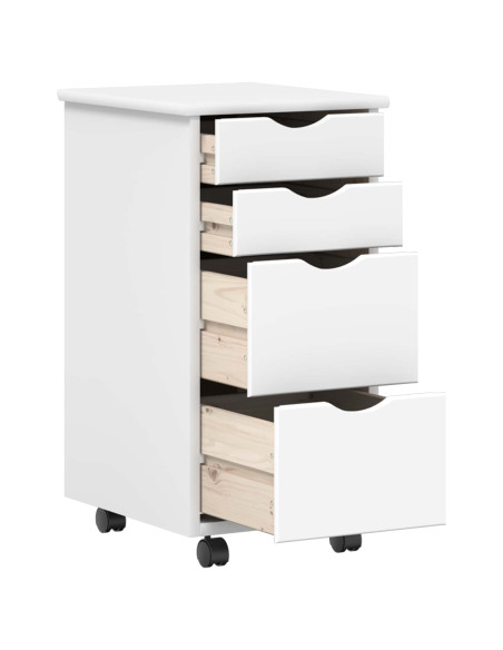 Set scrivania e mobiletto su ruote MOSS 2 pcs Bianco