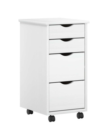 Set scrivania e mobiletto su ruote MOSS 2 pcs Bianco
