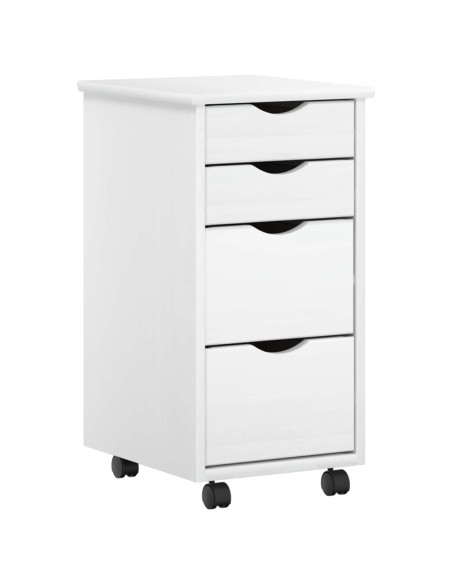 Set scrivania e mobiletto su ruote MOSS 2 pcs Bianco