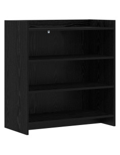 Credenza Rovere Nero 75 x 36 x 80 cm Legno ingegnerizzato