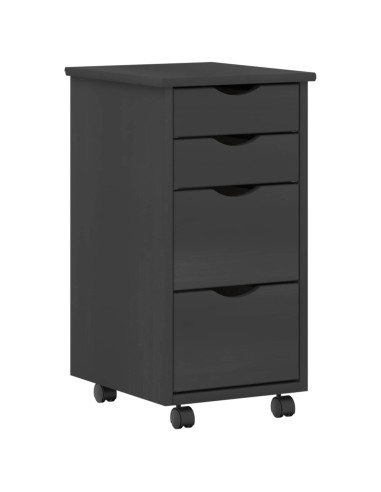 Set scrivania e mobiletto su ruote MOSS 2 pcs Grigio