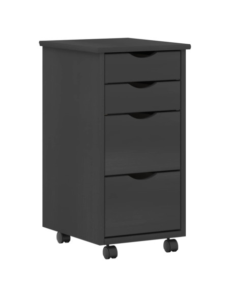 Set scrivania e mobiletto su ruote MOSS 2 pcs Grigio