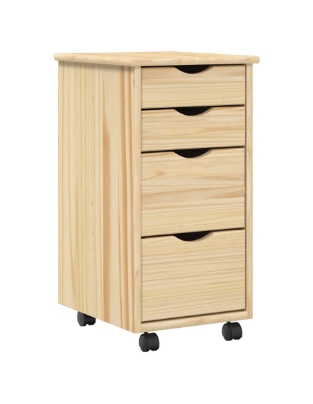 Set scrivania e mobiletto su ruote MOSS 2 pcs Marrone
