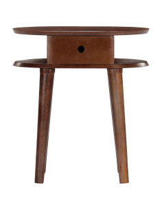 Comodino 50x35x55 cm in Legno Massello di Acacia 2