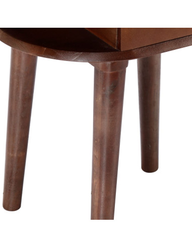 Comodino 50x35x55 cm in Legno Massello di Acacia