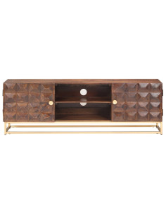 Mobile TV 124x29x45 cm in Legno Massello di Mango 2
