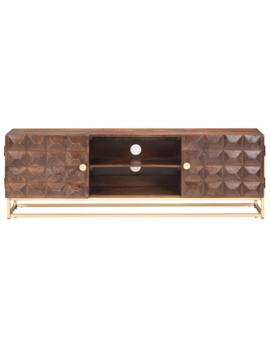 Mobile TV 124x29x45 cm in Legno Massello di Mango