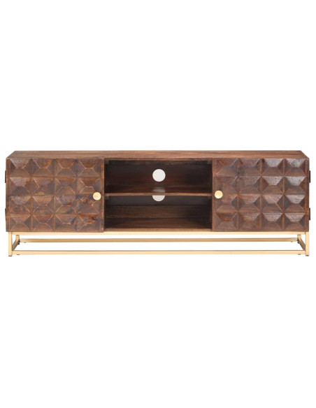 Mobile TV 124x29x45 cm in Legno Massello di Mango