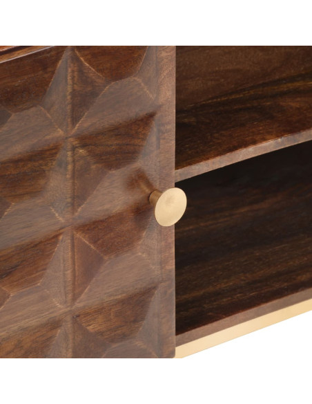 Mobile TV 124x29x45 cm in Legno Massello di Mango