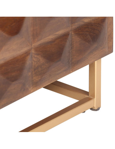 Mobile TV 124x29x45 cm in Legno Massello di Mango