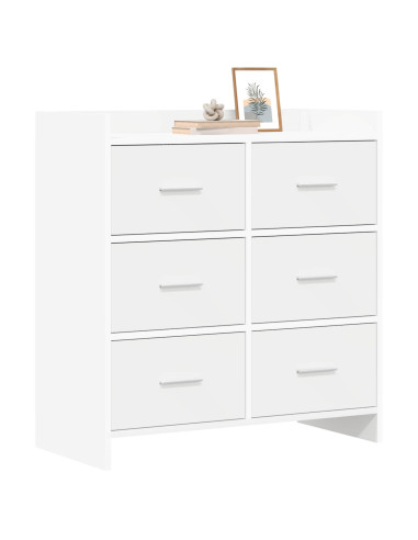 Credenza Bianco 75 x 33 x 80 cm Legno ingegnerizzato