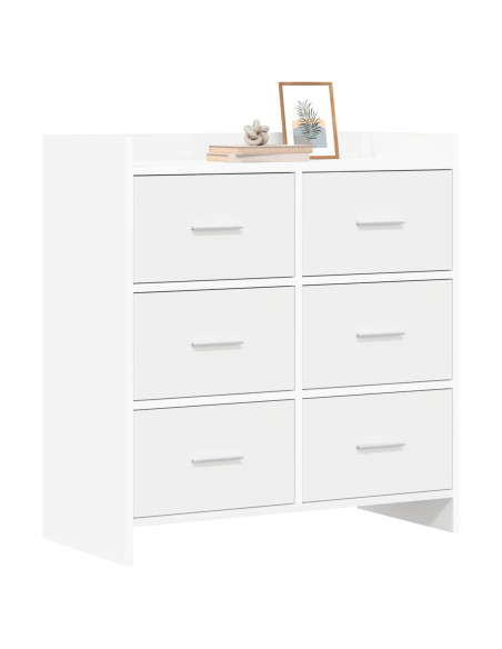 Credenza Bianco 75 x 33 x 80 cm Legno ingegnerizzato