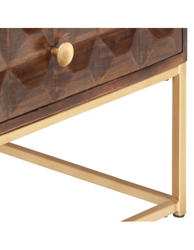 Tavolino da caffè 112x50x40 cm in Legno Massello di Mango