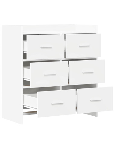 Credenza Bianco 75 x 33 x 80 cm Legno ingegnerizzato