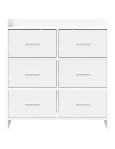 Credenza Bianco 75 x 33 x 80 cm Legno ingegnerizzato