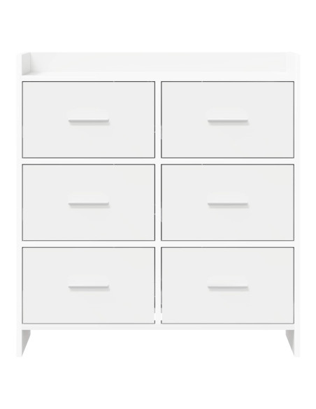 Credenza Bianco 75 x 33 x 80 cm Legno ingegnerizzato