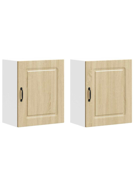 Pensili da cucina 2 pz Kalmar in Legno Multistrato Rovere Sonoma
