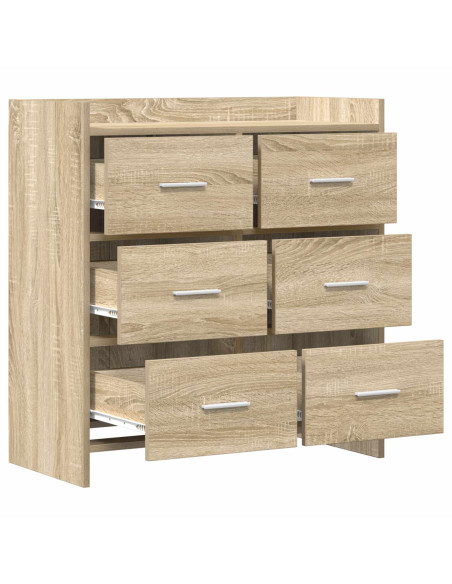 Credenza Rovere Sonoma 75 x 33 x 80 cm Legno ingegnerizzato