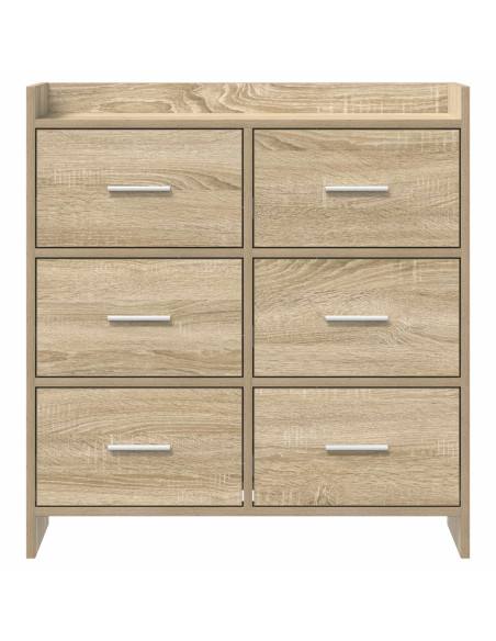 Credenza Rovere Sonoma 75 x 33 x 80 cm Legno ingegnerizzato