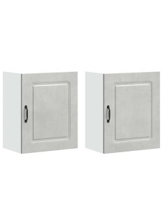 Pensili da cucina 2 pz Kalmar in Legno Multistrato Grigio cemento 2