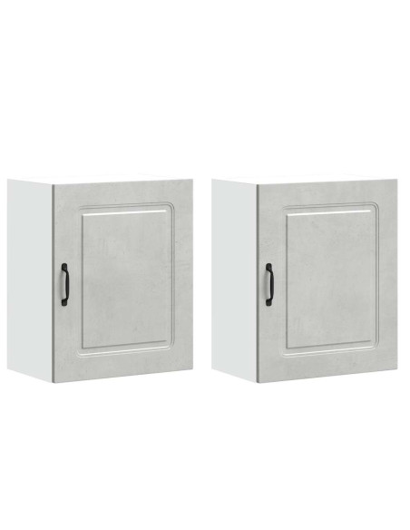 Pensili da cucina 2 pz Kalmar in Legno Multistrato Grigio cemento