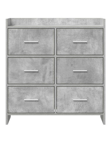 Credenza Grigio Cemento 75 x 33 x 80 cm Legno ingegnerizzato