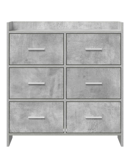 Credenza Grigio Cemento 75 x 33 x 80 cm Legno ingegnerizzato
