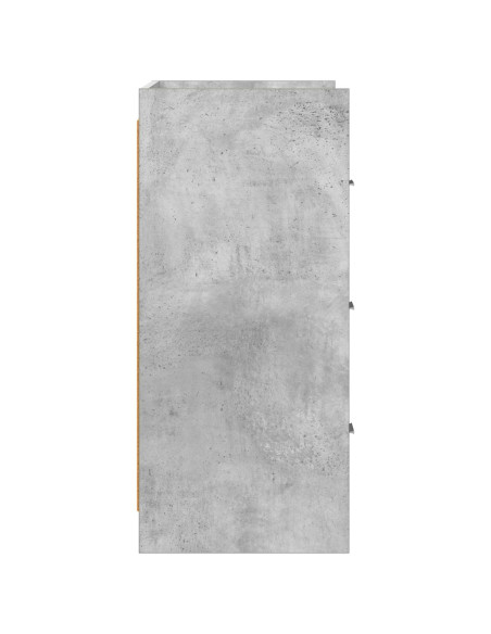 Credenza Grigio Cemento 75 x 33 x 80 cm Legno ingegnerizzato
