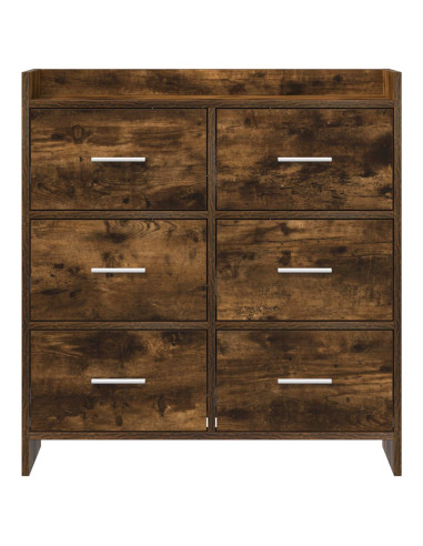 Credenza Rovere Fumo 75 x 33 x 80 cm Legno ingegnerizzato
