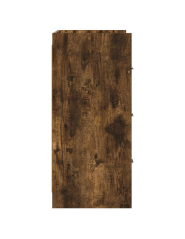 Credenza Rovere Fumo 75 x 33 x 80 cm Legno ingegnerizzato
