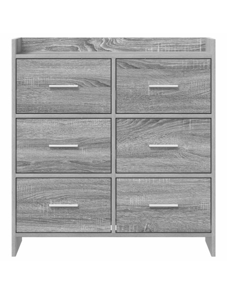 Credenza Sonoma grigio 75 x 33 x 80 cm Legno ingegnerizzato
