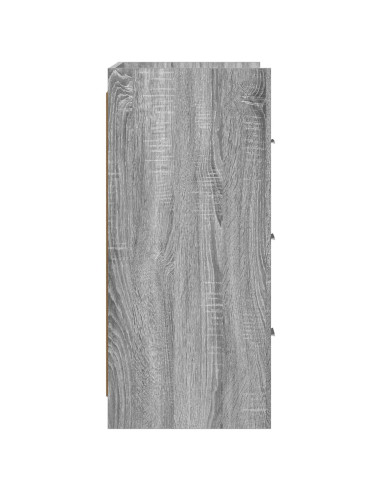 Credenza Sonoma grigio 75 x 33 x 80 cm Legno ingegnerizzato
